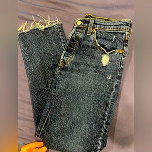 Levi Strauss distressed jeans